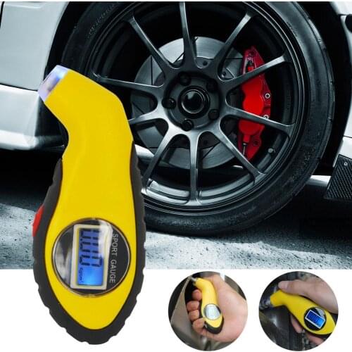 Digital Tyre Air Pressure Gauge Meter LCD Electronic Car Tire Manometer Barometers Tester Tool For Car Motorcycle Security Alarm