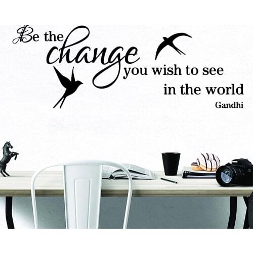 Diy quotes Gandhi Wall Sticker Home Decor Decoration For Kids Rooms Nursery Room Decor Pvc Wall Decals