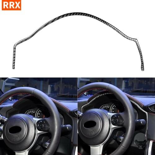 For Toyota 86 GT86 Subaru BRZ 2017-2019 Black Carbon Fiber Stickers Instrument Speedometer Decoration Strip Car Accessories