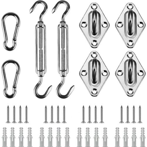40PCS M6 Shade Sail Hardware Kit 304 Stainless Steel Canopy Attachment Fixing Accessories