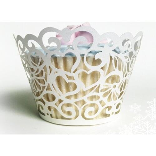 Beautiful Leaves Filigree Paper Cupcake Wrappers