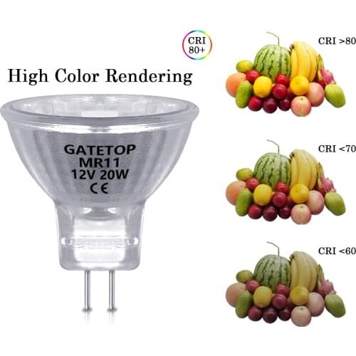 Dimmable Spotlight Halogen Lamp 2700K MR11 GU4 20W 12V Energy Saving For Home Kitchen Bedroom Office Decoration