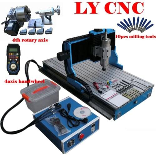 DIY CNC 3040L Engraver 2200W 1500W USB Port Metal Steel Router Linear Guideway Milling Machine with Remote Controller