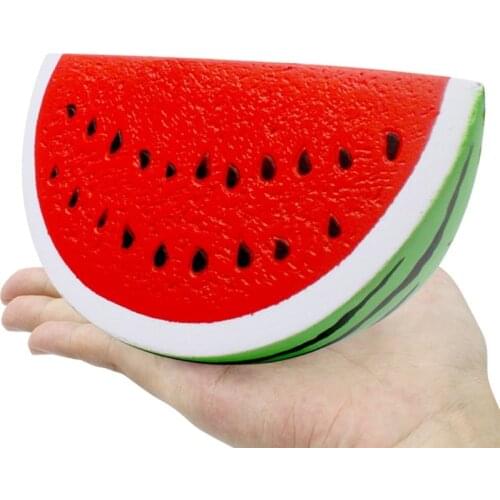 Jumbo Kawaii Big Watermelon Squishy Simulated Fruit Slow Rising Bread Scented Squeeze Toy Stress Relief for Kid Xmas Gift