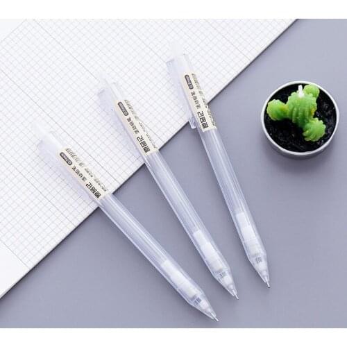 2 PCS New Simple Cute Plastic Mechanical Pencil Transparent Automatic Pencils For Kids Korean Stationery