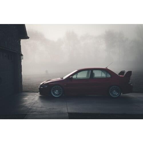 Mitsubishi Lancer Evolution VIII Classic Car Picture Wall Decor Art Posters Canvas Paintings Fabric Print Room Decoration