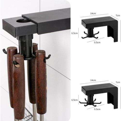 Punch Free 360 Degrees Rotated Kitchen Hooks Plastic Handbag Clothes Ties Bag Holder Shelf Hanger Hanging Storage Rack