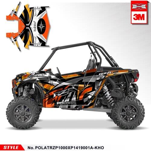 KUNGFU GRAPHICS Custom Decals UTV Stickers Complete Wrap Kit for Polaris TURBO RZR XP 1000 2014 2015 2016 2017 2018 2019