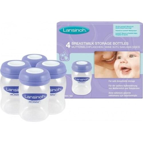 Lansinoh human milk keeping bottles-4x160 ml
