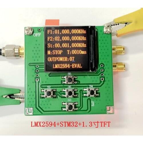 LMX2594 Frequency Synthesizer Development Board PLL Phase Locked Loop 10M-15GHz High Frequency Microwave Signal Source