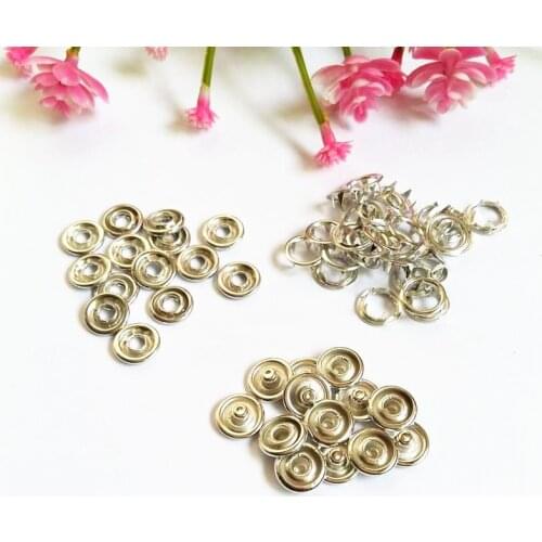 10-30set/lot 9.5mm/11mm/15mm Plating silver Metal Snap Buttons Fasteners Press Studs Poppers Baby Romper Buckle Snap