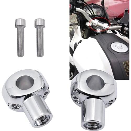 Motorcycle Universal Chrome 7/8" 22mm HandleBar Risers For Harley Honda Kawasaki Suzuki Yamaha Chopper Touring Custom
