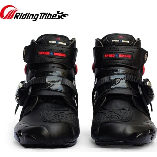 Motorcycle Boots Motocross Professional Racing Shoes Motorbike Biker Rider Protective Riding Boot Moto Zapatos Men Women A9003