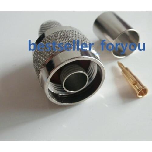 N Male Connector Plug Crimp RG8 RG213 LMR400 50-7DFB Cable RF Connector