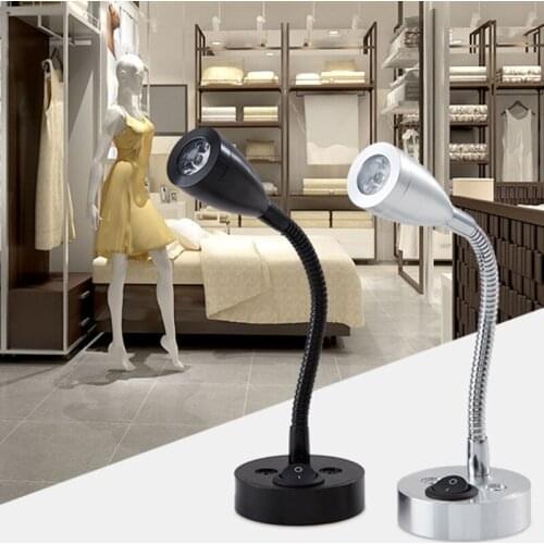 12V wall mounted caravan cruise ship bedside LED bedside universal hose reading light spotlight M7DA
