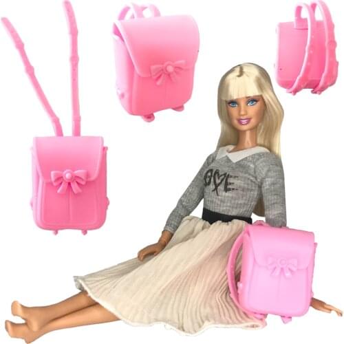 NK One Pcs nNewest Doll Cute Pink Casual Outdoor Backpack Childrens Toys Cute For Barbie Doll Accessories Best Girls Gifts 6X