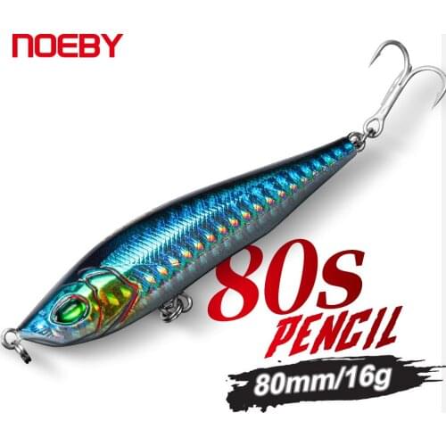 NOEBY 80mm 16g Goods for Fishing Pencil Lure Wobblers Pike and Perch Sinking Fishing Articles NBL9604