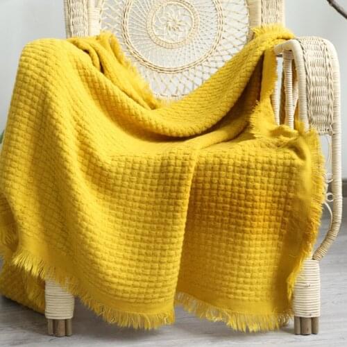 Nordic Knitted blanket for beds livingroom decorative sofa cover bed end towel Casual sofa blanket soft large shawl bed spread