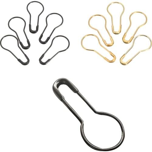 LOT Calabash Bulb Gourd Pear Shape Small Coilless Tag Craft Safety Pins, Black 1000PCS