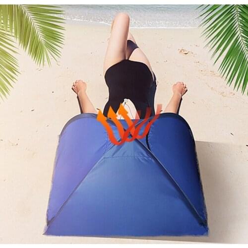 Beach Head Shade Tent Portable Outdoor Lazy Tent Top Mobile Phone Grid Design Automatic Speed Opening Small Tent