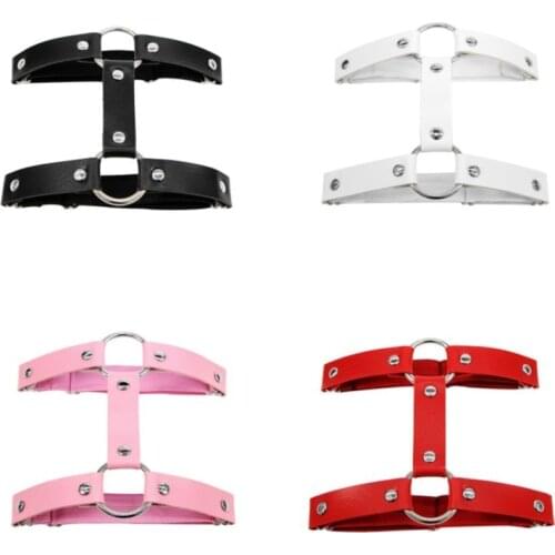 Sexy Women Elastic Leather Leg Ring Garters Belt Punk Thigh Ring Gothic Harajuku Bondage Bow Knot Harness Suspender Strap Garter