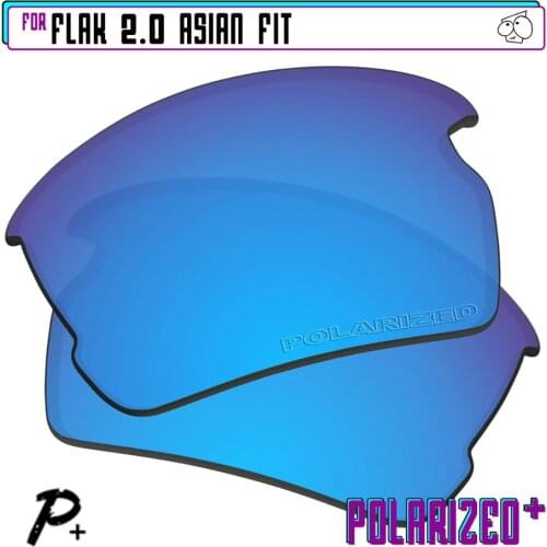 EZReplace Polarized Replacement Lenses for - Oakley Flak 2.0 Asian Fit (AF) Sunglasses - Blue P Plus