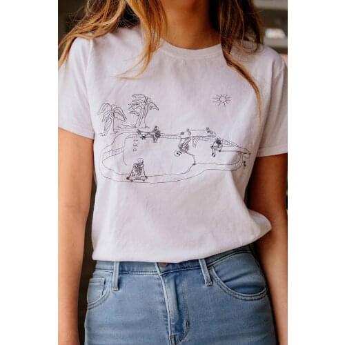 Skeleton Skate ParadiseT-Shirt camisetas aesthetic tumblr vintage women grunge graphic Fashion unisex cotton tshirt top tee