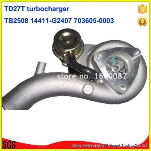 TB2580 703605-0003 14411-G2407 Turbo Turbine Turbocharger For Nissan Cabstar TERRANO II 2001- TL18 2.7L TD27T 95HP