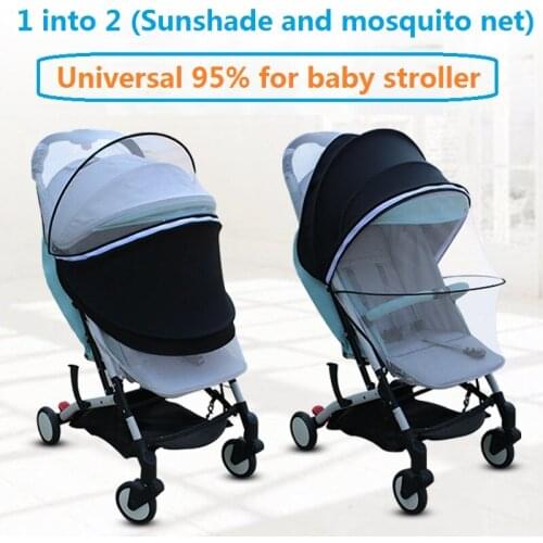 Universal 95% baby stroller accessories mosquito net and sunshade