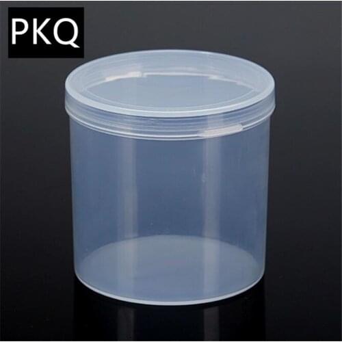 Inner size 7.3cm diameter*7.3cm Long Round plastic box with cover, translucent jewelry box, medicine package PP plastic box