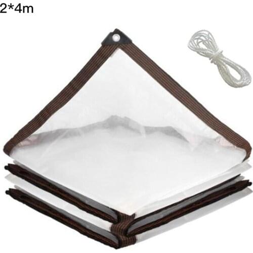 Waterproof Tarpaulin Greenhouse Cover Garden Sunshade Plastic Film 5m Rope Transparent Shelter Awning Protection Rainproof Cloth