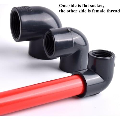 1/2"~2" Single Female Thread 90° Elbow Connector Planting Frame Plastic Joint UPVC Pipe 90° Elbow Socket Fish Tank Connectors