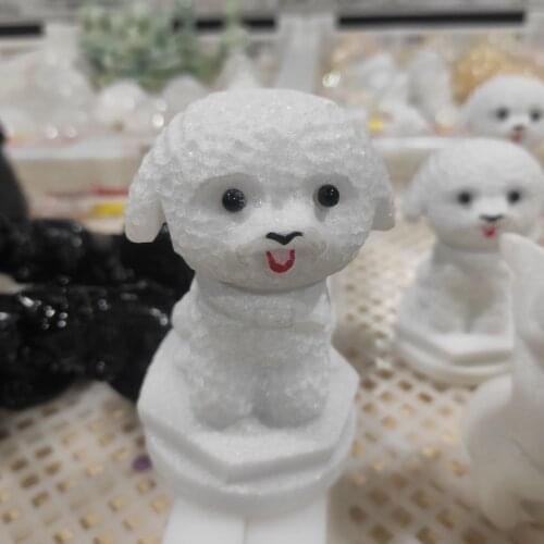 1pcs White marble Teddy home living room decoration decoration artwork ornaments restore spiritual force open chakras