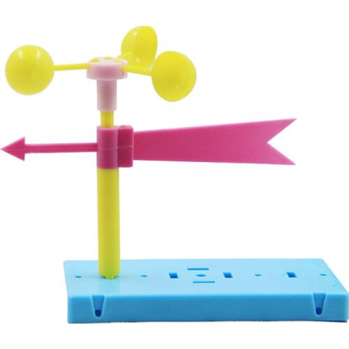 1Pcs Creaive DIY Child Gizmo Student Wind Direction Science Experiment Toy Children Assemble Blocks Brain Games Toys