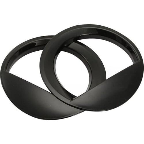 2Pcs Black Bezels Front Head Light Angry Bird Style ABS Headlight Trim Shell Cover Fit For Wrangler Jk Car Styling