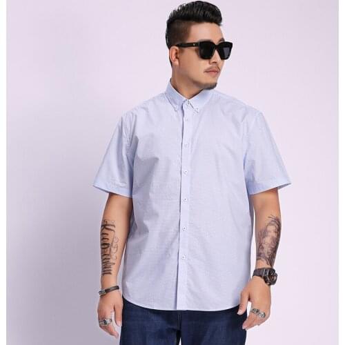 2020 NEW summer large size big Dress shirts wedding men office shirt short sleeve formal business plus size 8XL 7XL 6XL Youth