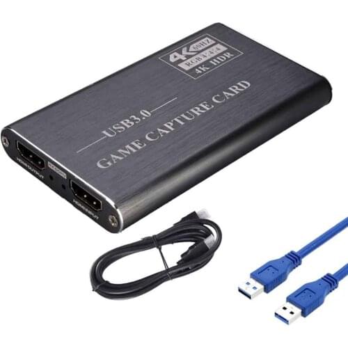 4K USB 3.0 Video Capture Card HDMI-compatible 1080P 60fps HD Video Recorder Grabber For OBS Capturing Game Card Live