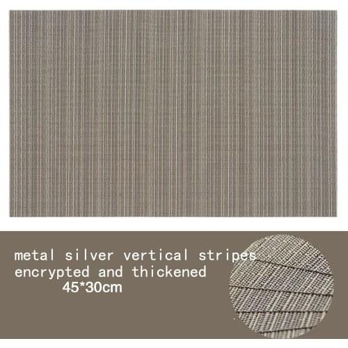 PVC Washable Placemats for Dining Table Mat Japanese-style Teslin Insulation Coaster Pads Hotel Striped Table Mats 6pcs
