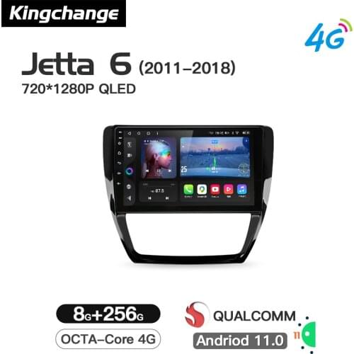 Kingchage Android 11 Car Multimedia Player For VW Volkswagen Jetta 6 2011-2018 Radio Stereo BT GPS Wifi Octa-Core Navigation