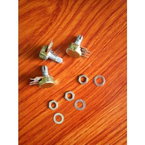 B20K 20KOhm Linear Single Rotary Potentiometer Pots Shaft 15MM With Nuts and Shim B20-15MM AliExpress Standard Shipping