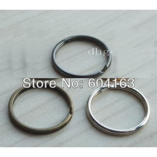 1000 Pcs Keyring Keychain Split Ring For Snap Hook Buckle Key 1" 25mm Nickle Black Bronze Wholesale