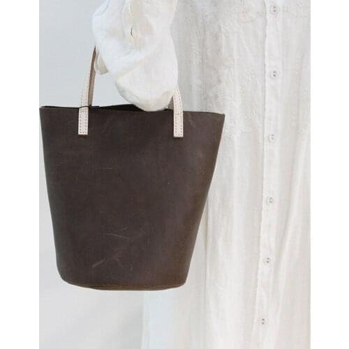 Designer Handbags High Quality Vintage Head Leather Bags for Women 2020 Literary and Artistic One-shoulder Sloping Bag Purses