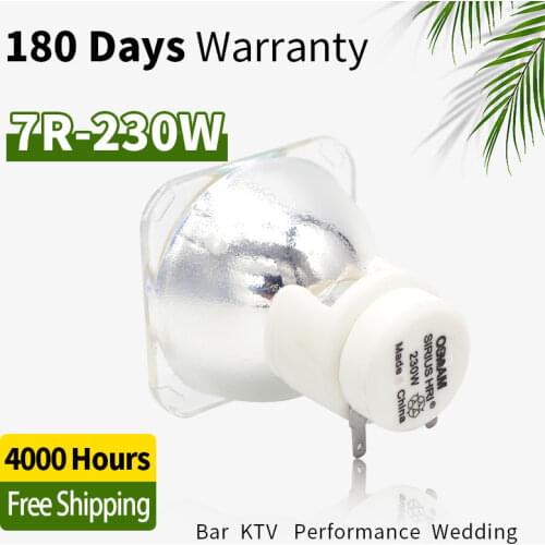 Hot Sales 1PCS 7R 230W Metal Halide Lamp moving beam lamp 230 beam 230 SIRIUS HRI230W For Stage lighting Made In China