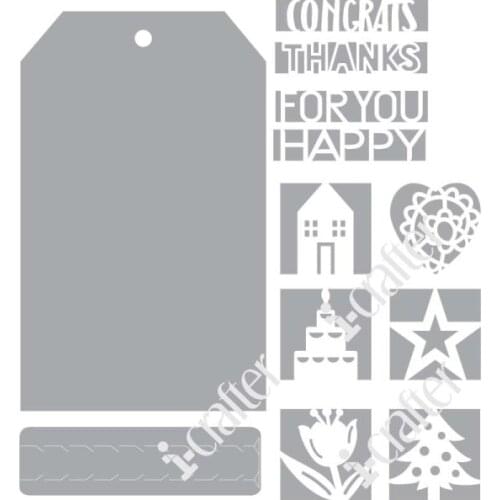 JMCRAFT Five-pointed Star And Tree Flower Label Metal Cutting Dies DIY Scrapbook Handmade Paper Craft Metal Steel Template Dies