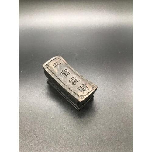 CHINA antique brass fengshui lucky coffin small Statue Metal crafts family decorations statuette pandent