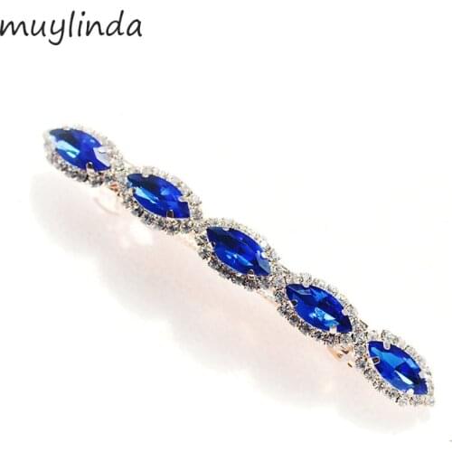 Rhinestone Metal Hairpin Women Crystal Hair Clip Barrettes MIx Color Girls Hair Accessories