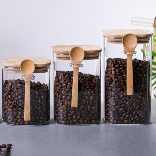 Storage Jar Transparent Airtight Glass Multifunctional Grain Container Tank with Sealed Lid for Kitchen Organization Bottles