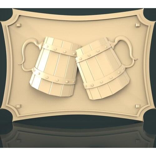 Stl model ,Cheers! 3d model relief for cnc or 3D printers in stl file