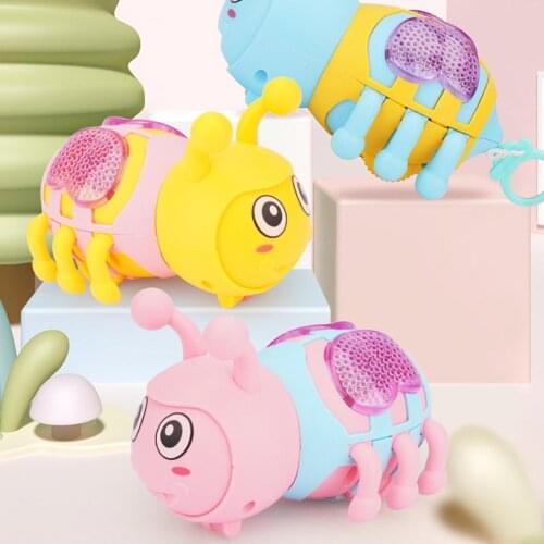 Bee Shape Walking Clockwork Wind Up Plastic Kids Toy Early Educational Gift