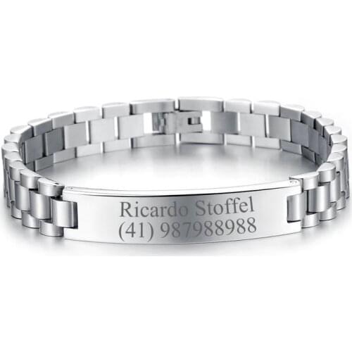 Personalized Custom Men Bracelet To My Son Courage Is Not The Basence Love Mom Engraved Lettering Bracelets Mens Armband Gift